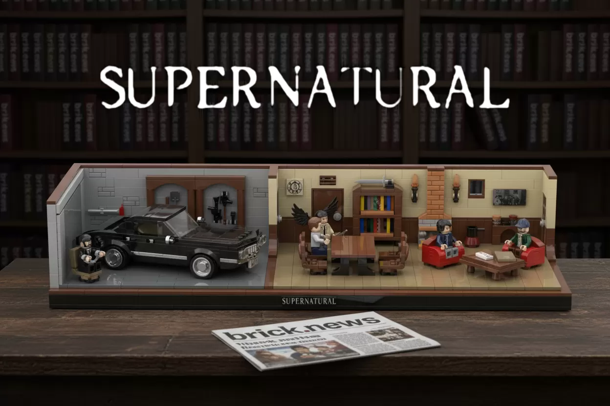 LEGO® Supernatural diorama featuring the Winchester brothers and Baby