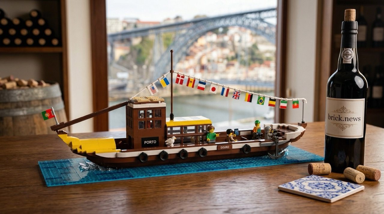 Barco Rabelo em LEGO® Ideas: o Douro do Porto em tijolos