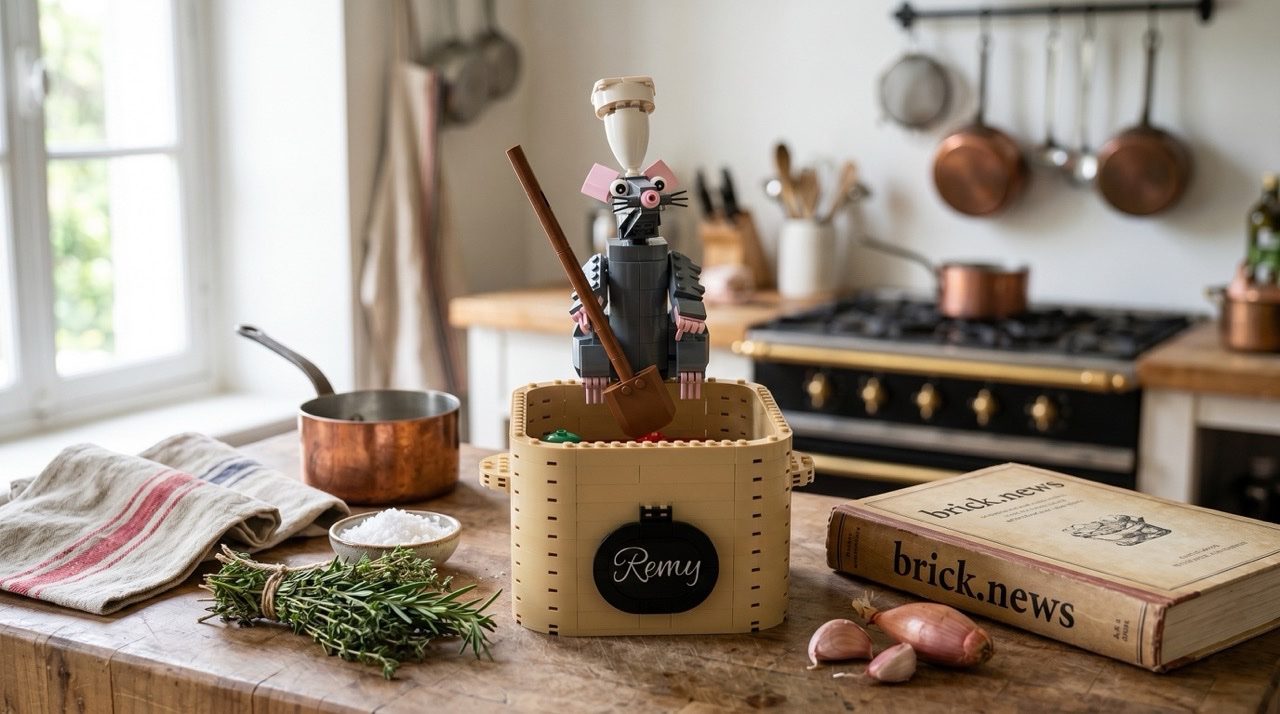 LEGO® Remy Ganha o Seu Chapéu de Chef - Esta Construção do Ratatouille em Tamanho Real É Pura Magia Disney
