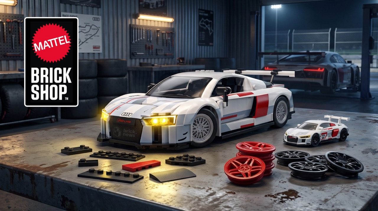 New Mattel Brick Shop Set Alert: Audi R8 LMS Deluxe Version with 861 Pieces