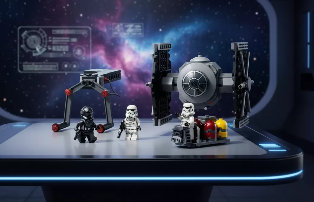 LEGO® Star Wars™ 40771 TIE Fighter with Imperial Hangar Rack: A Closer Look
