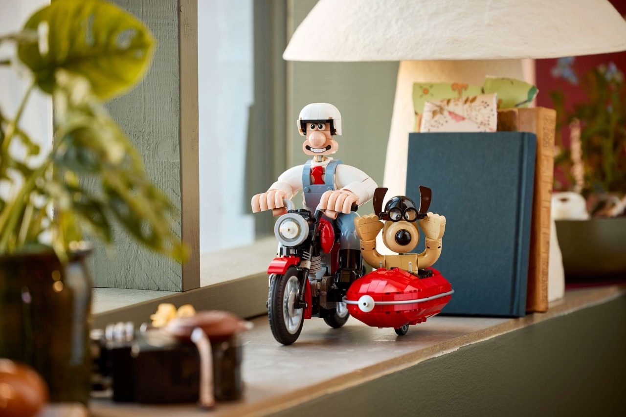 Wallace & Gromit em LEGO® Ideas - a moto vermelha de A Close Shave em 1038 peças