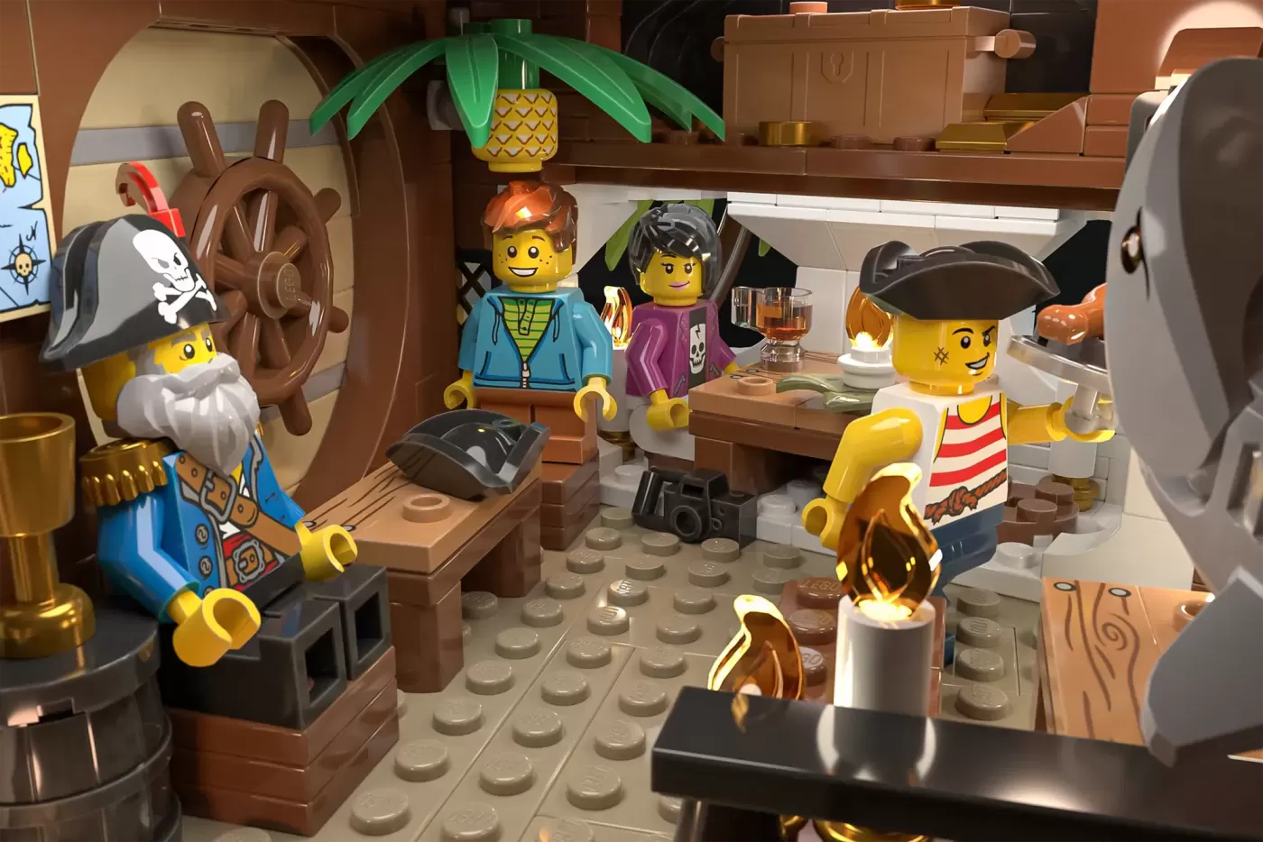 Ahoy Matey! LEGO® Ideas Pirate Restaurant Hits 10,000 Supporters (10000) — side view