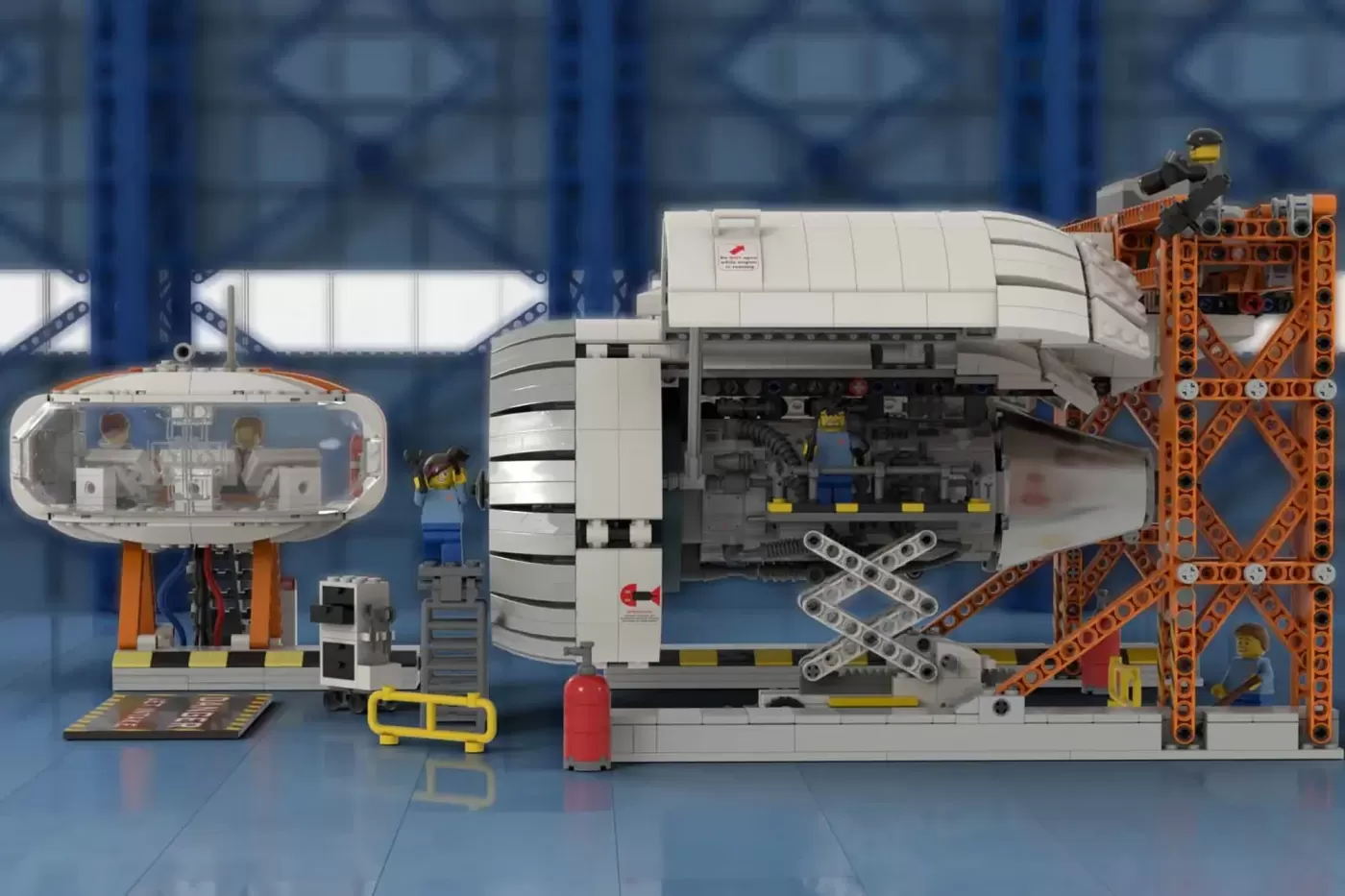 Aircraft Engine Workshop Reaches 10K on LEGO® Ideas with Working Turbofan at Minifigure Scale — aircraft engine workshop r…