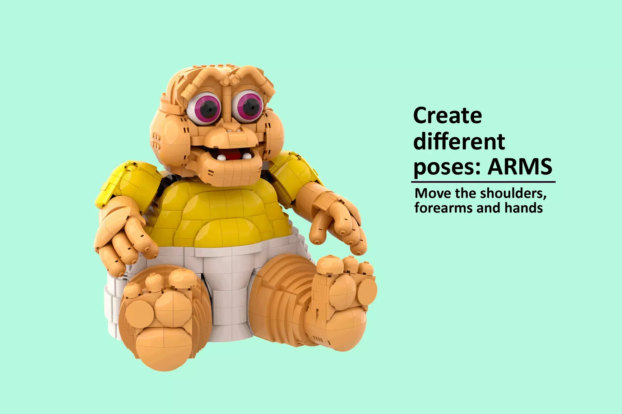 Baby Sinclair from Dinosaurs Gets Adorable LEGO® Ideas Treatment ,  build progress