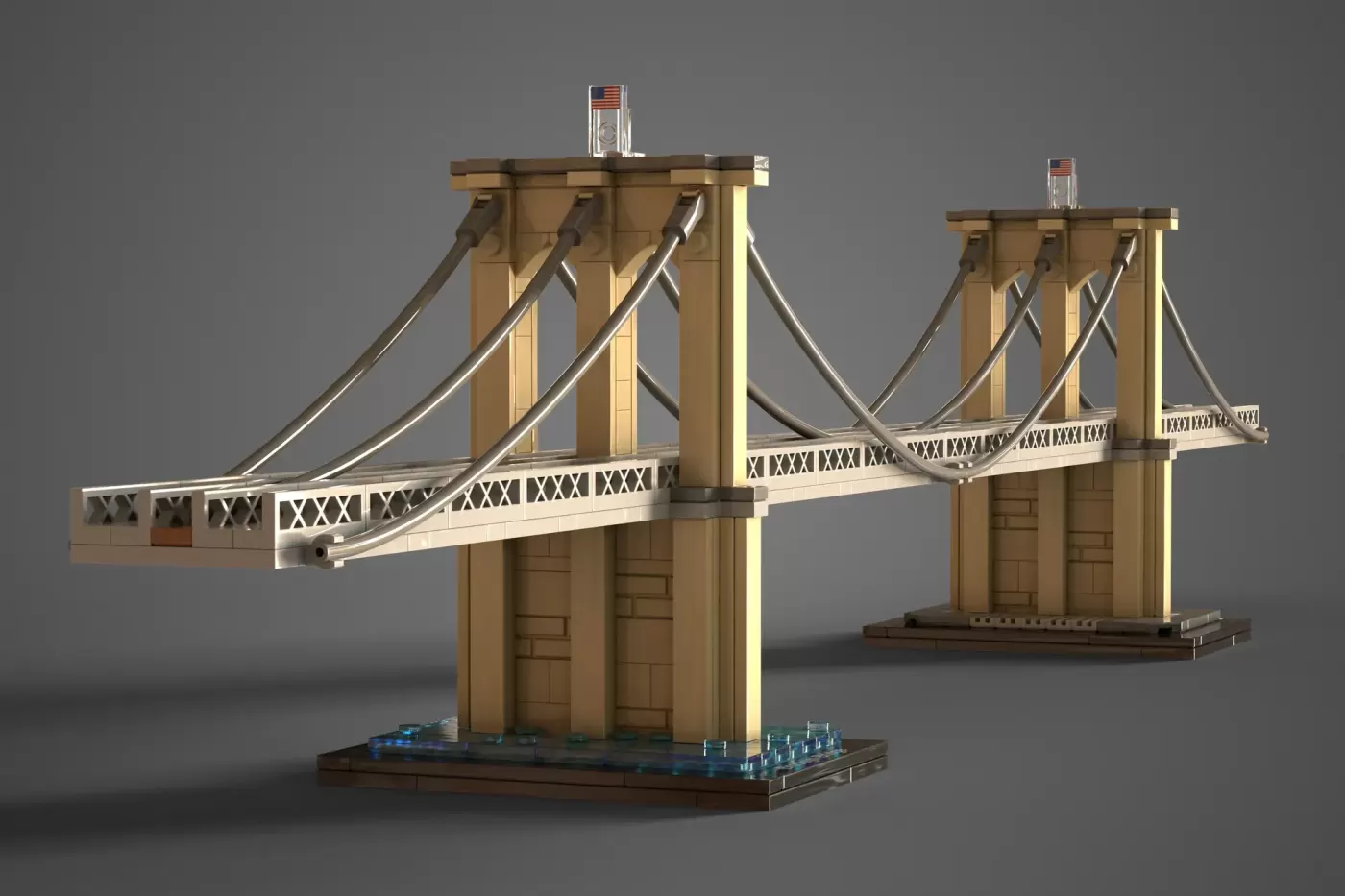 Brooklyn Bridge LEGO® Ideas - Engineering Icon Spans 70cm of Brick-Built Glory