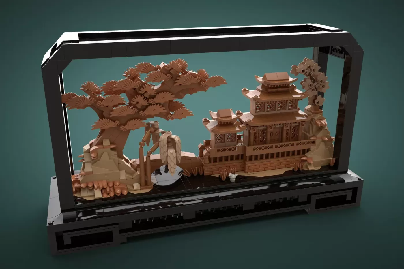Chinese Cork Carving Art Hits 10,000 Supporters - A Miniature Masterpiece in Warm LEGO® Tones (10000) — chinese cork carvi…