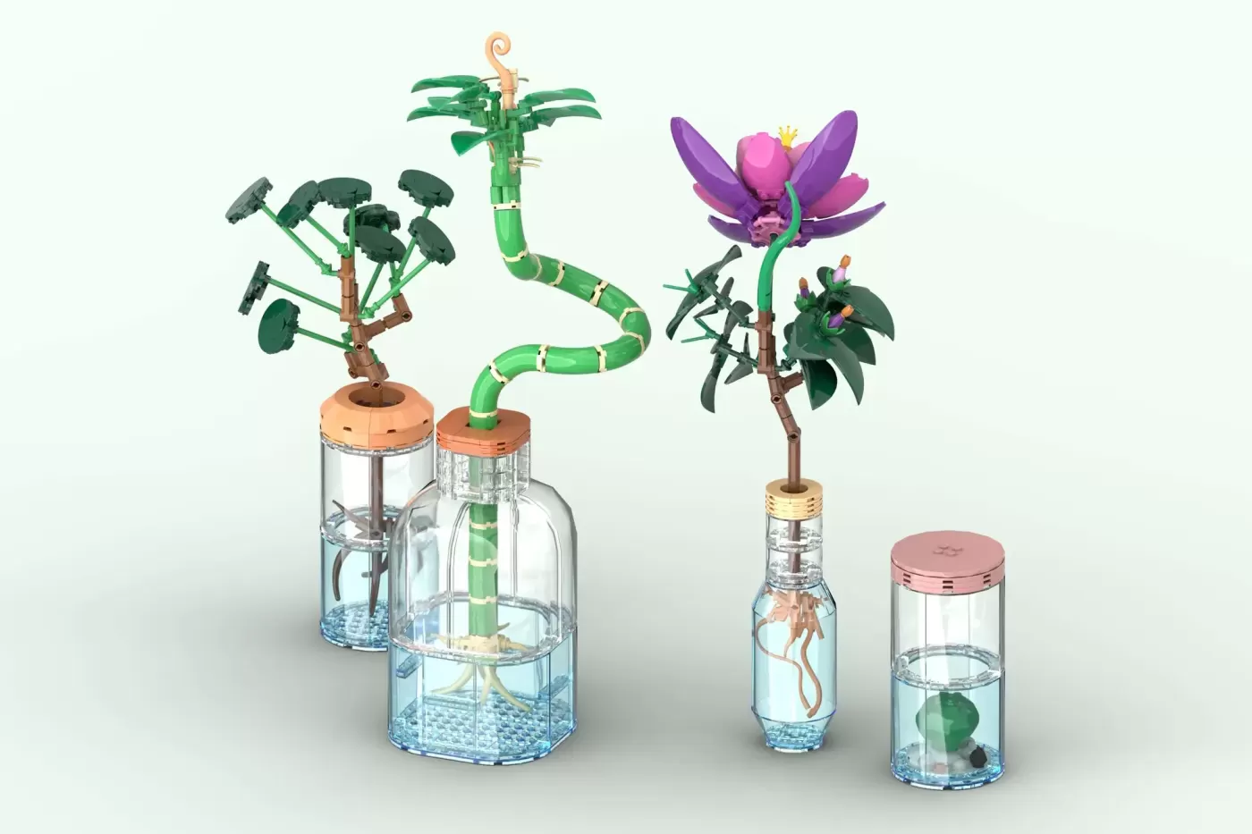 Hydroponic Collection - Four Plant Displays That Hit 10,000 LEGO® Ideas Supporters (10000) — hydroponic collection four pl…