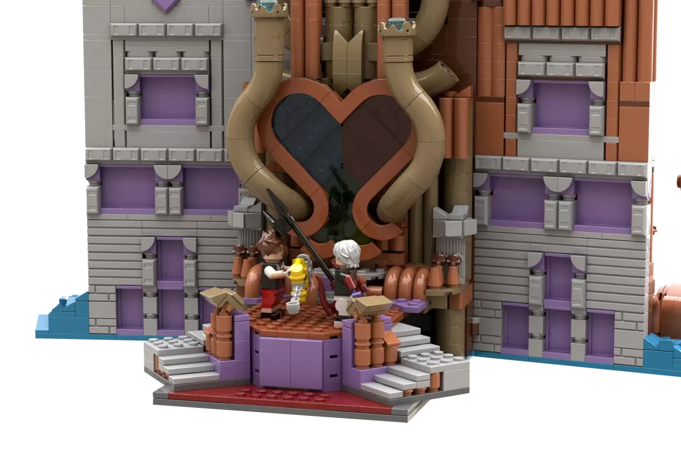 Kingdom Hearts Hollow Bastion Reaches 10,000 Supporters on LEGO® Ideas (10000) ,  side view