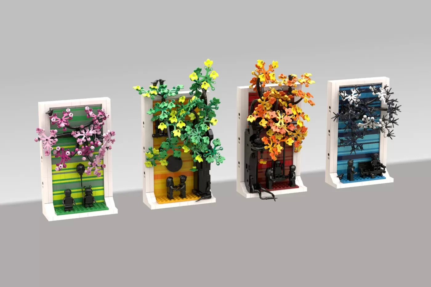 LEGO® Ideas Four Seasons of Life Reaches 10K Supporters with Beautiful Wall Art Design ,  brick.news