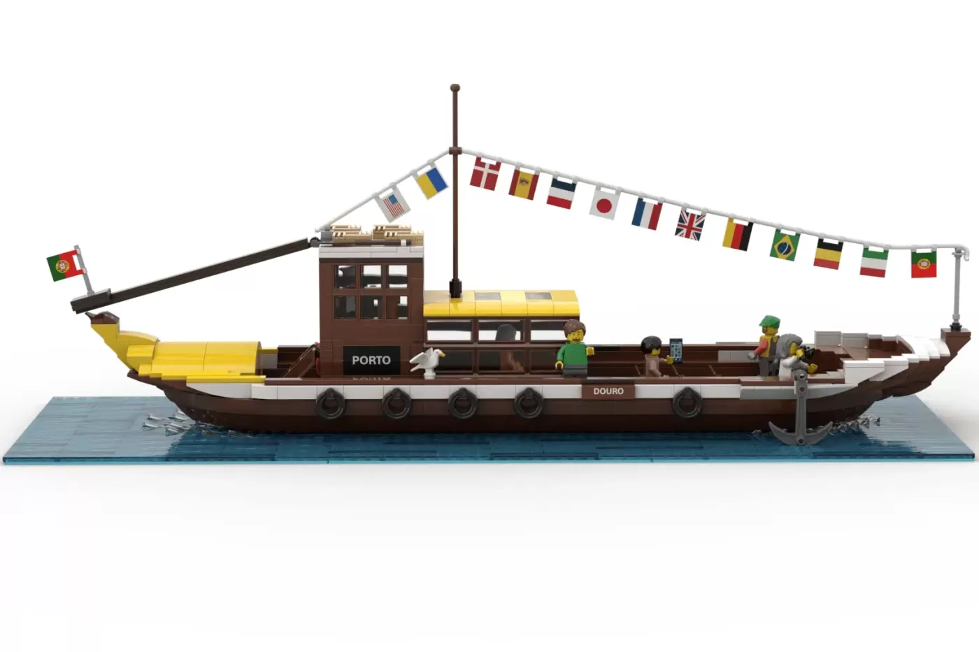 LEGO® Ideas Rabelo Boat Brings Portuguese Maritime Heritage to Life ,  contents