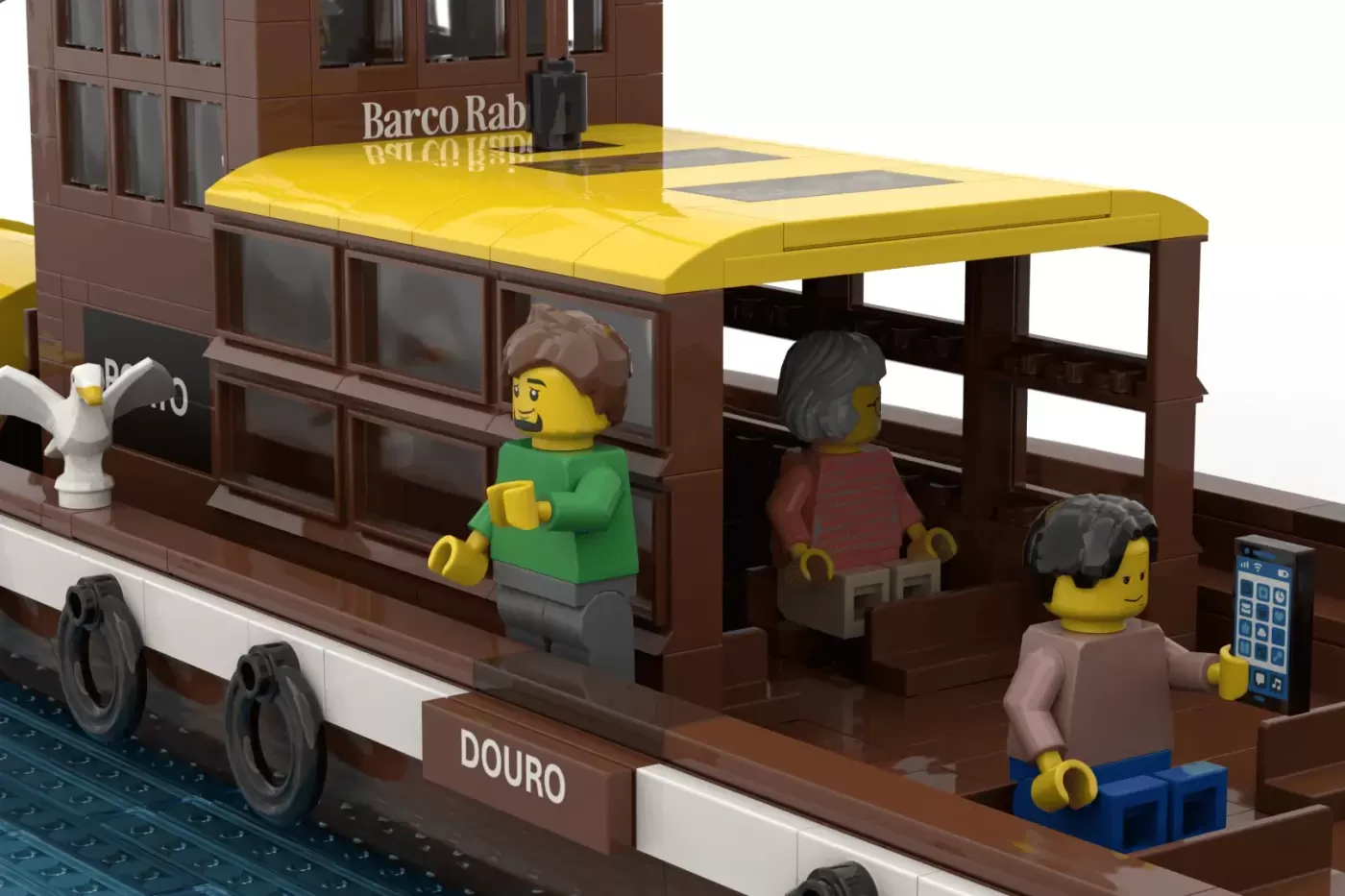 LEGO® Ideas Rabelo Boat Brings Portuguese Maritime Heritage to Life ,  side view