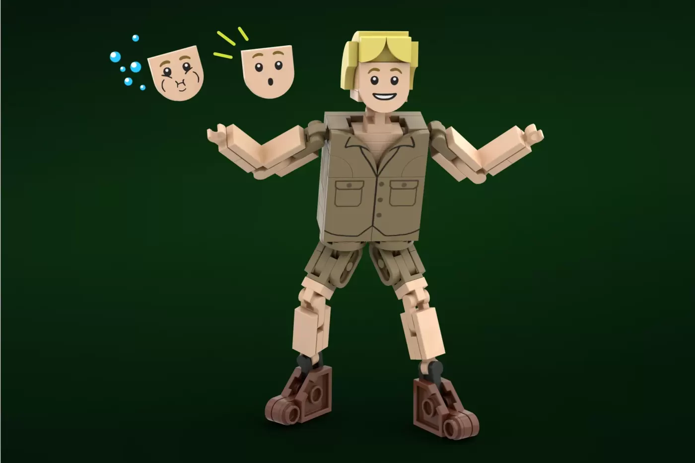 LEGO® Ideas Steve Irwin Crocodile Hunter Set Reaches 10,000 Supporters (10000) ,  detail view
