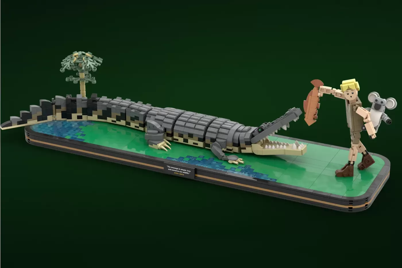 LEGO® Ideas Steve Irwin Crocodile Hunter Set Reaches 10,000 Supporters (10000) ,  close-up