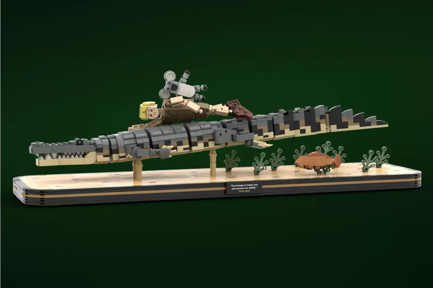 LEGO® Ideas Steve Irwin Crocodile Hunter Set Reaches 10,000 Supporters (10000) ,  side view