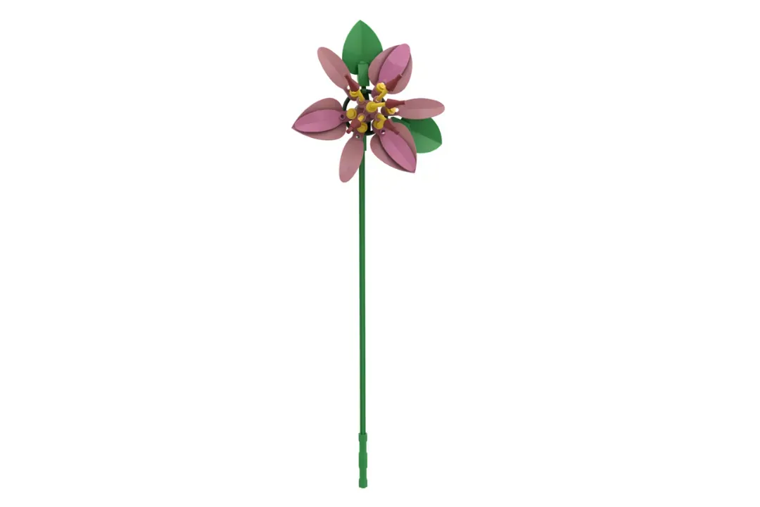LEGO® Pink Lily Botanical Display Hits 10,000 Supporters on Ideas Platform (10000) ,  side view