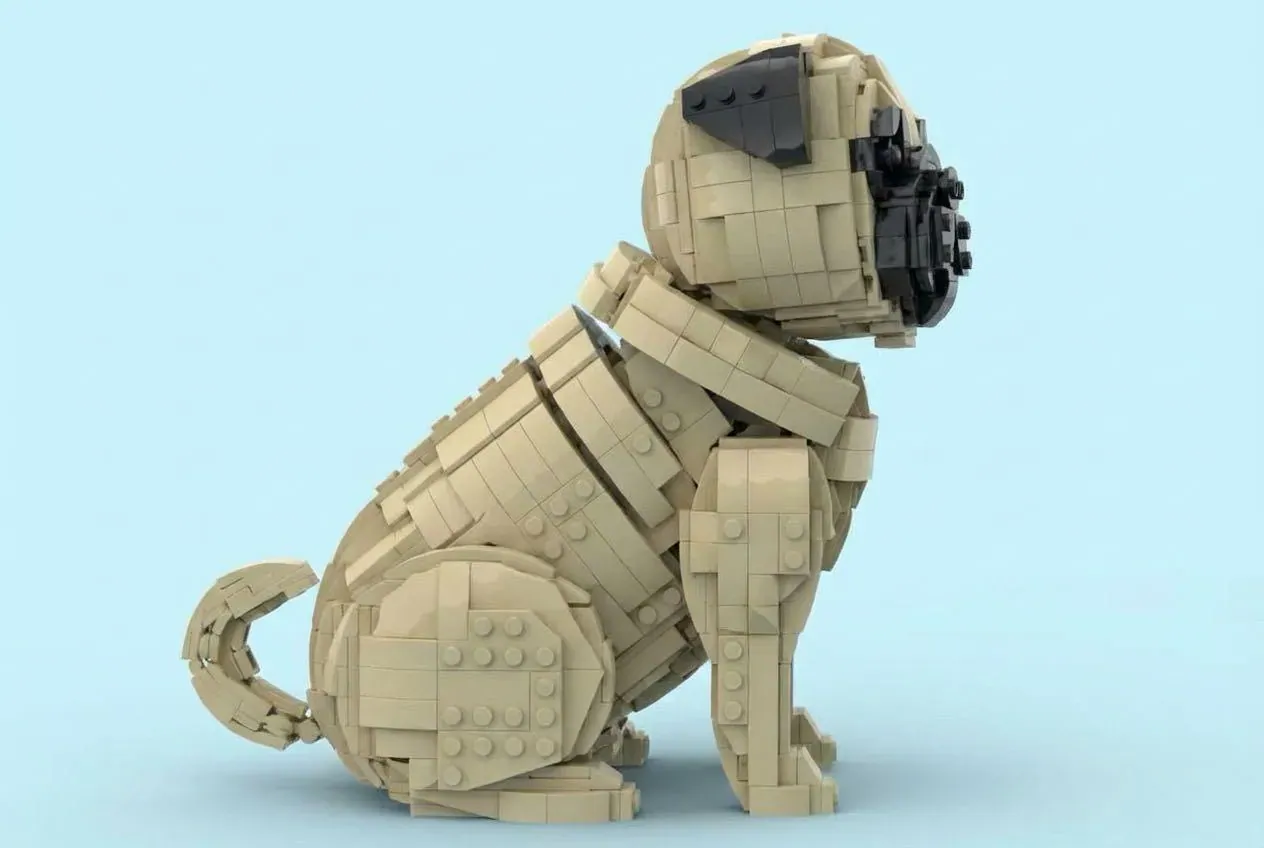 LEGO® Pug Takes a Sit on Ideas Platform - This Chunky Canine Needs Your Support , detail view