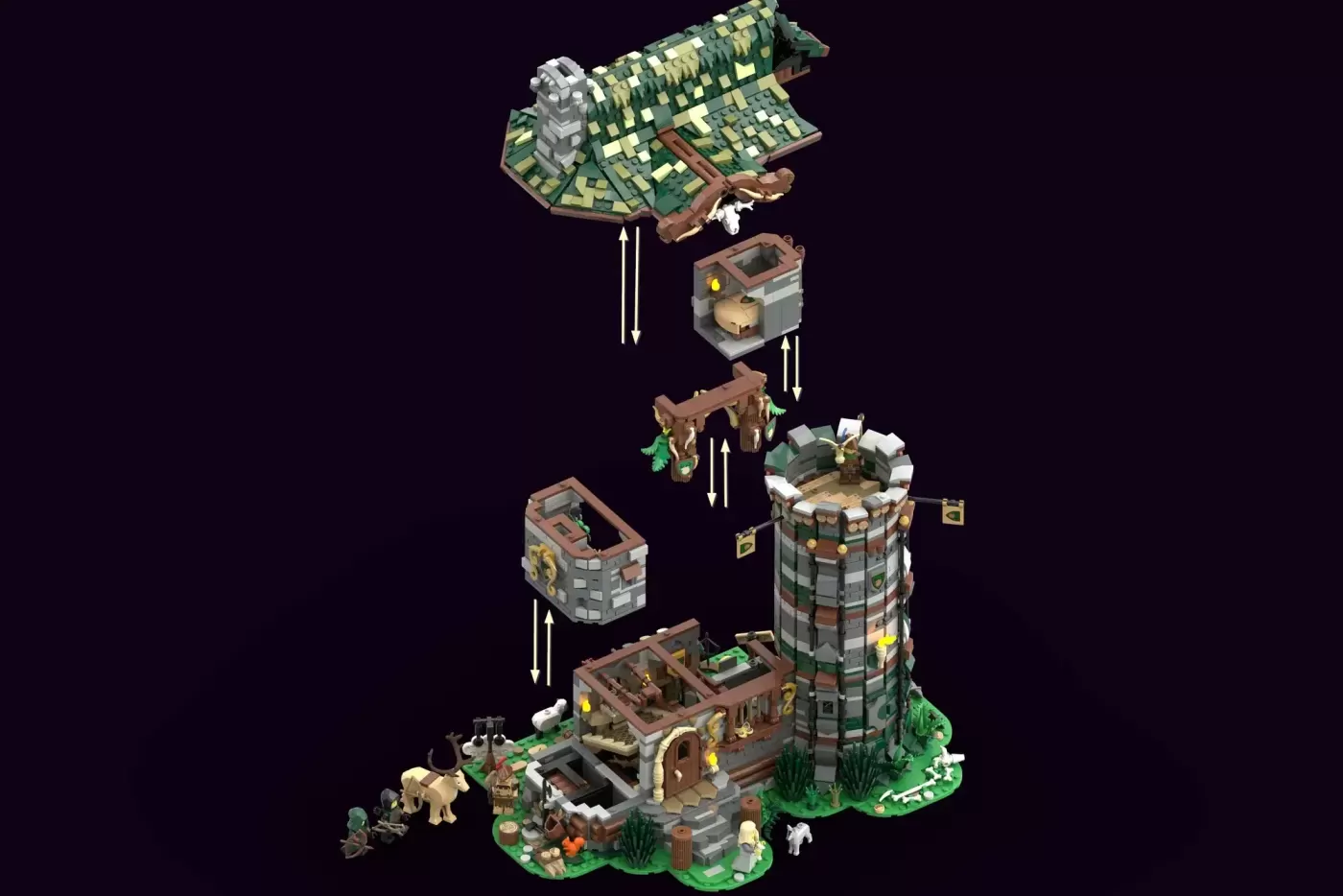 Medieval Hunter's Hut LEGO® Ideas Set Reaches 10,000 Supporters with Epic Castle Design (10000) — medieval hunters hut leg…