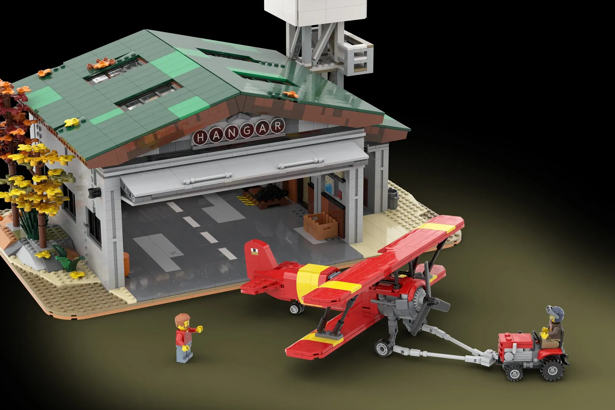 Old Hangar - A 3,191-Piece Biplane Workshop Just Reached 10,000 Supporters on LEGO® Ideas