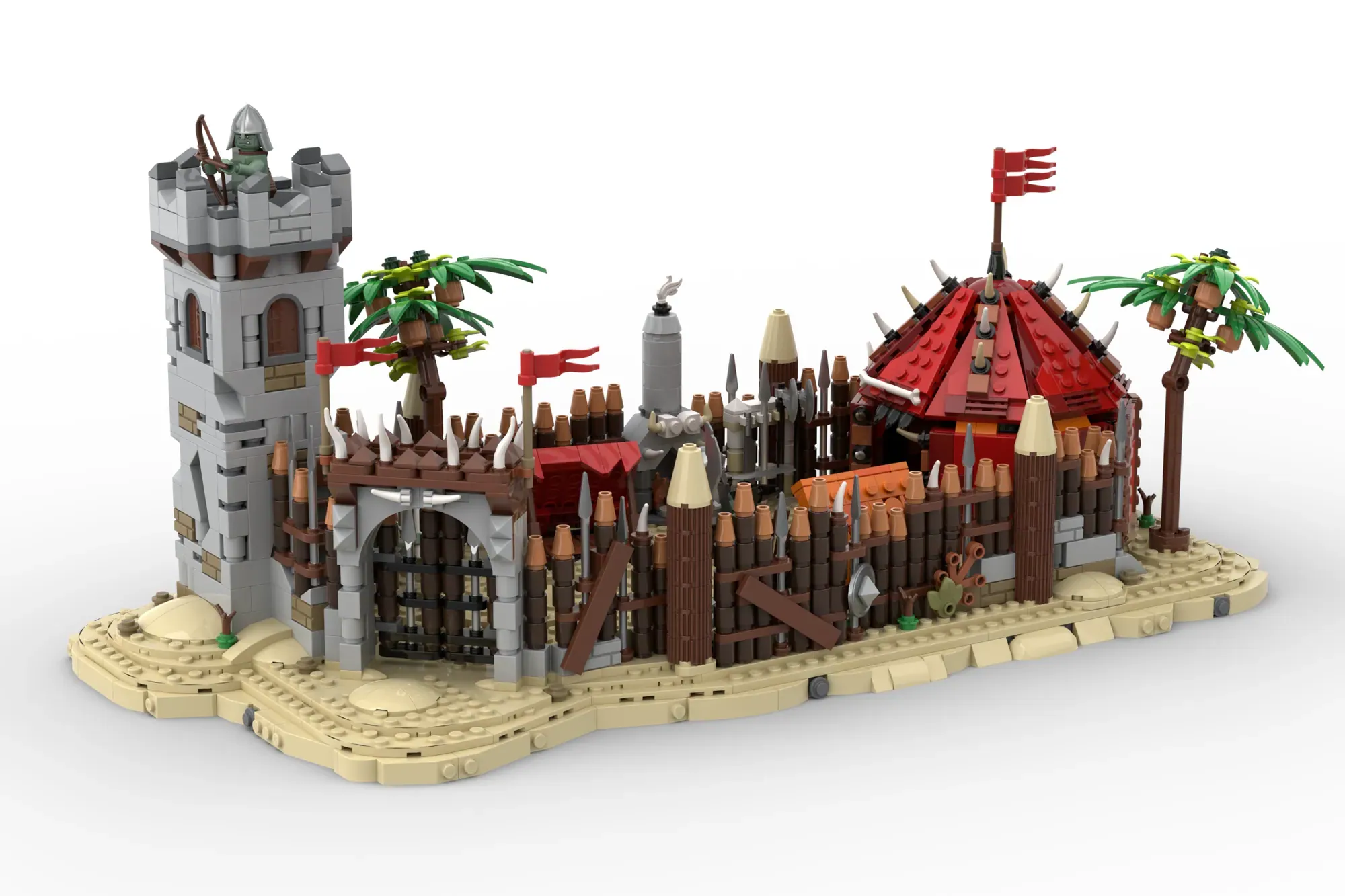 This 1,643-Piece LEGO® Orc Settlement Wants to Bring Back the Troll Faction