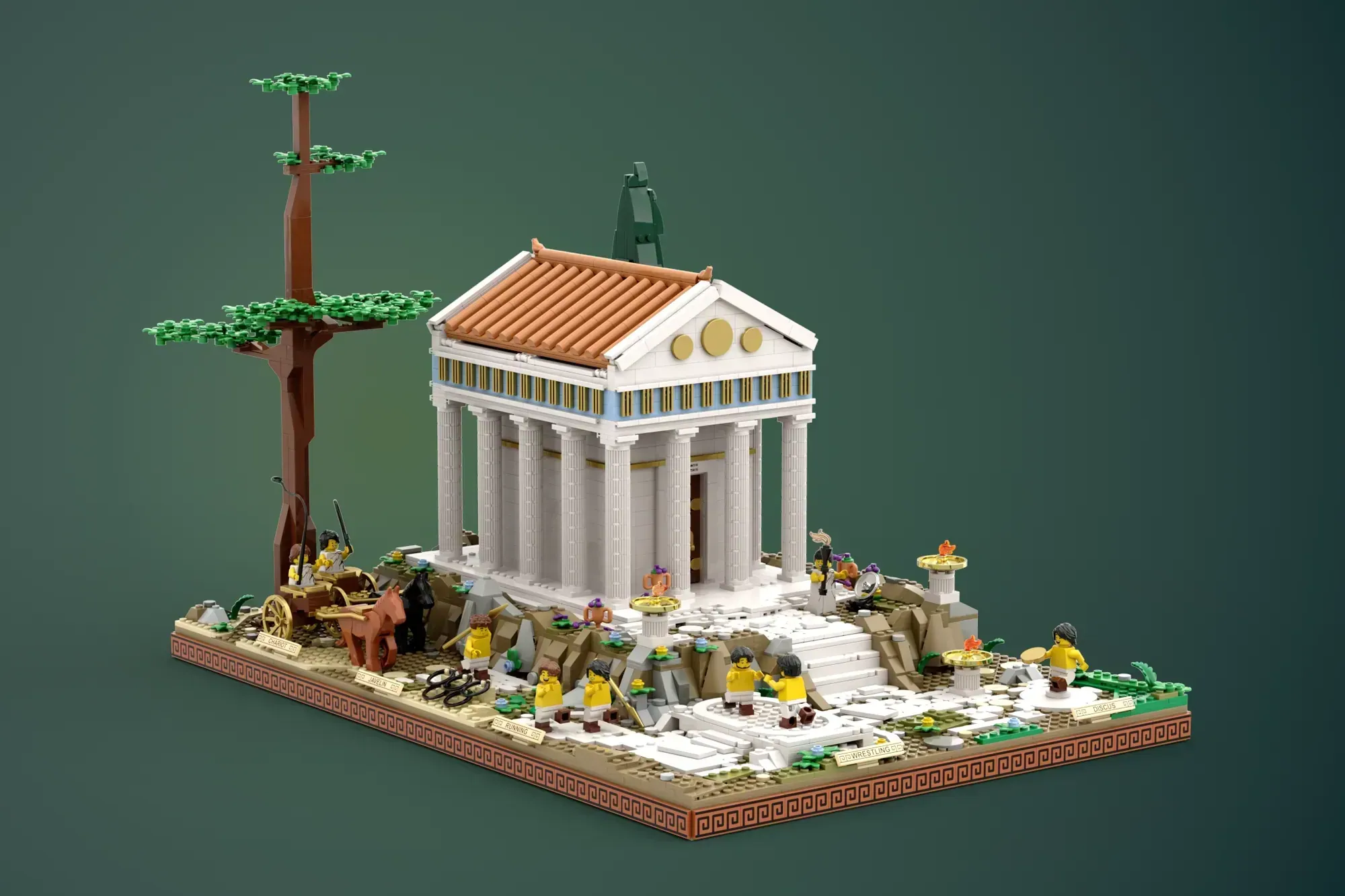 This 2,689-Piece LEGO® Ideas Diorama Brings the Ancient Olympic Games to Life