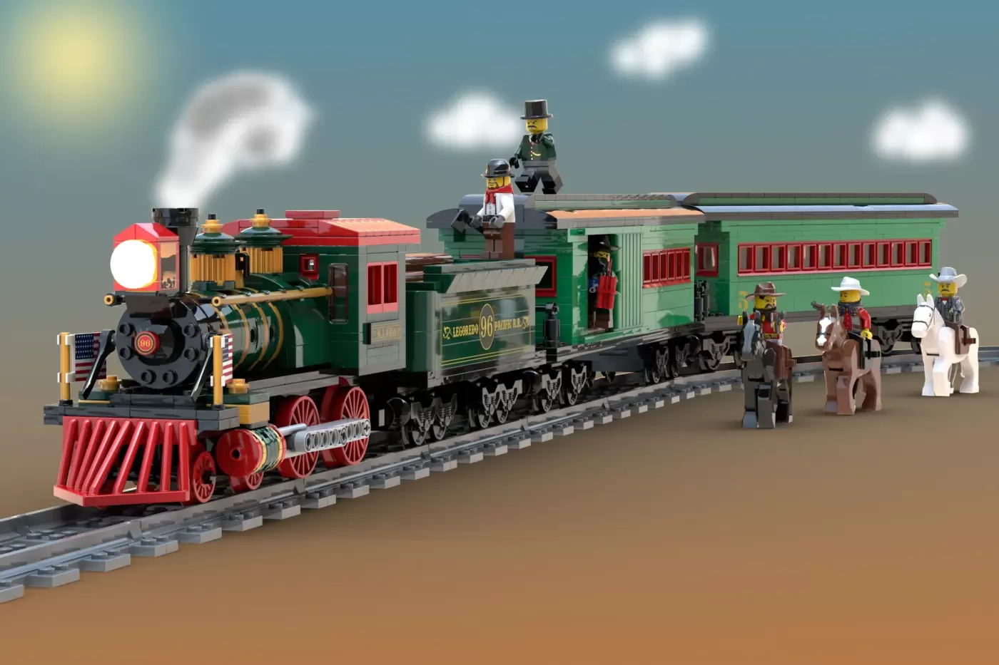 This LEGO® Ideas Western Robbery Gives the Old Cowboy Theme the Train It Always Needed