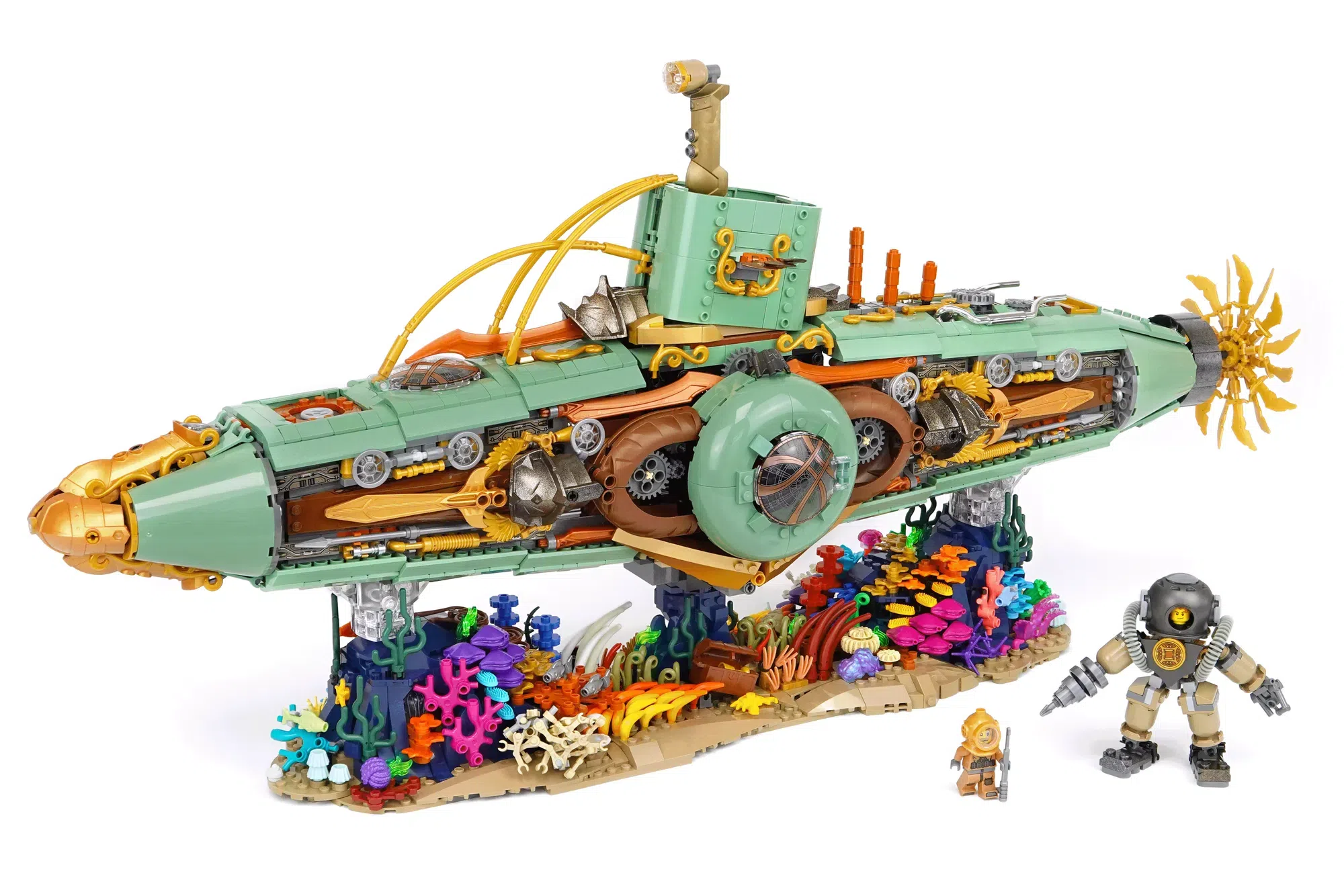 This Motorized Steampunk Submarine LEGO® Ideas Project Just Hit 10,000 Supporters